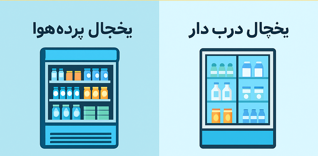 یخچال پرده هوا یا درب‌دار؟ کدام انتخاب بهتری است؟